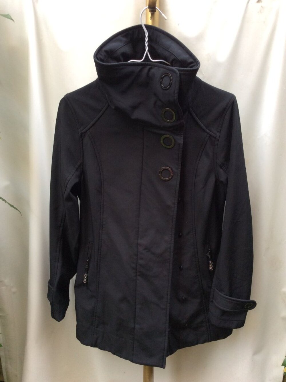 Lululemon Softshell Side Button Funnel Neck Jacket Black Size S